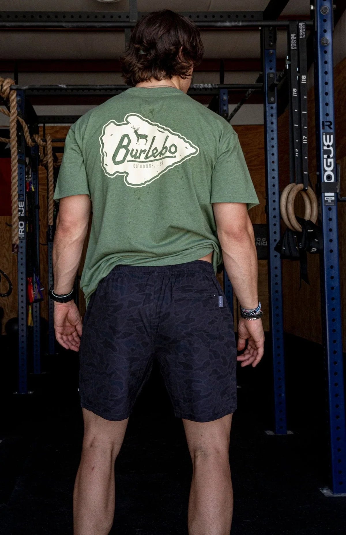 Athletic Shorts- Black Camo