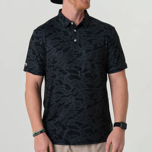 Black Camo Performance Polo