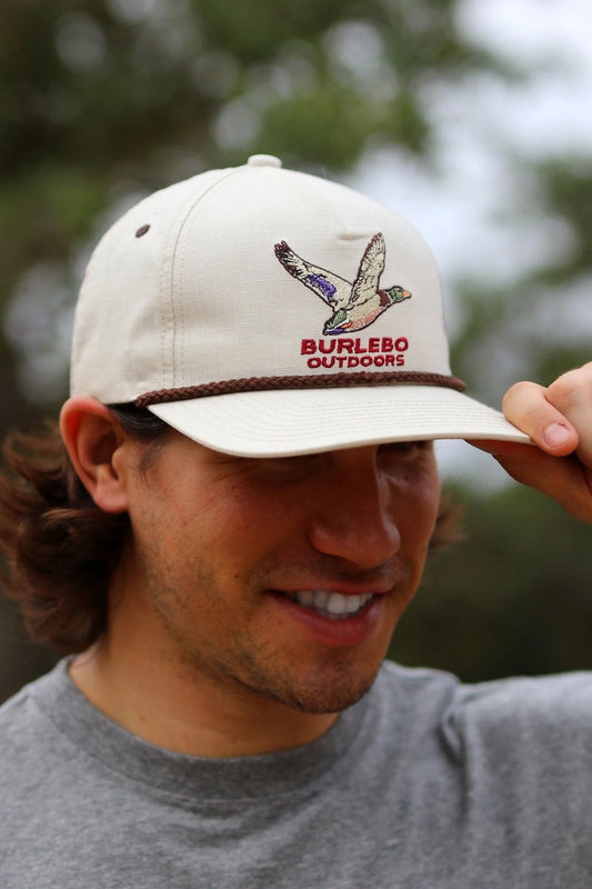 Cream BURLEBO Outdoors Rope Hat