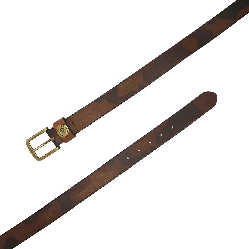 Printed Leather Belt- Camo