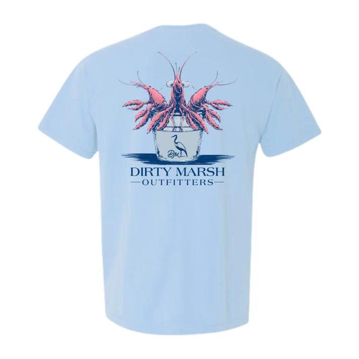 Crawfish & Buckets Tee- Hydrangea