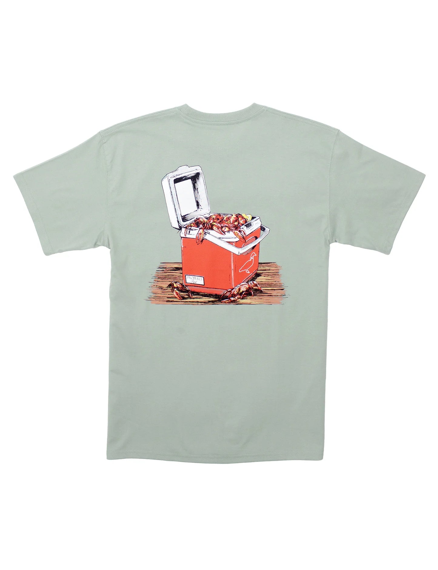 Crawfish Cooler Tee- Grey