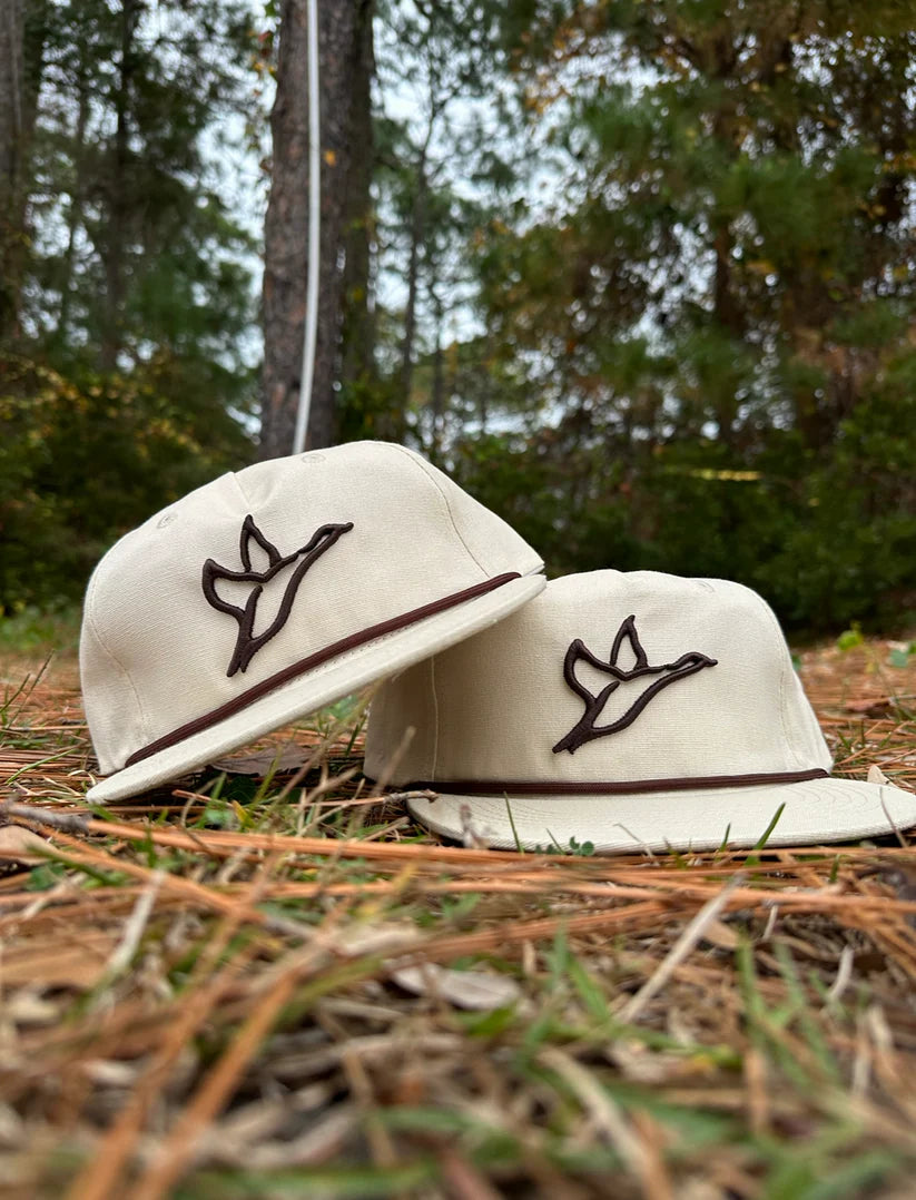 Combat Logo Embroidered Rope Hat- Cream