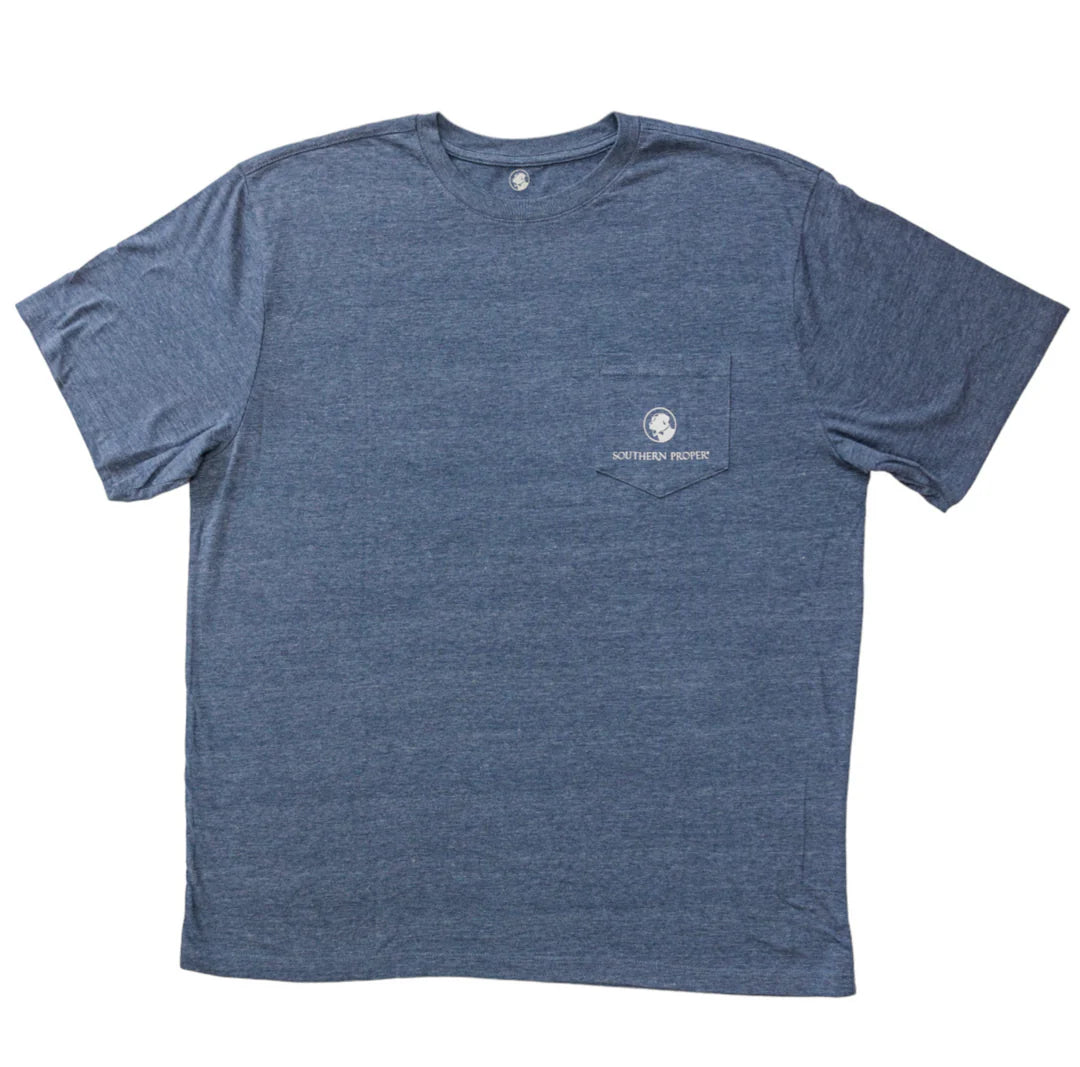 Gingham Party Animal Tee- Navy
