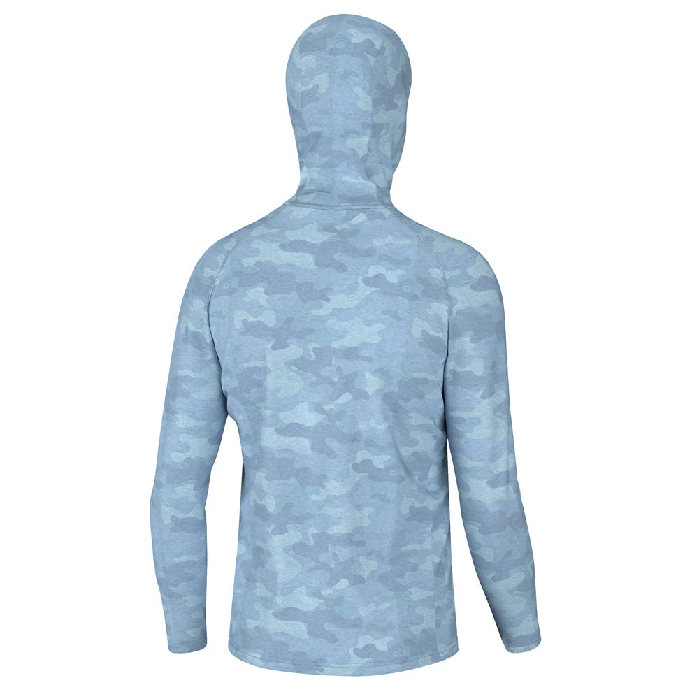Youth Heather Blend Hoodie- Blue Camo