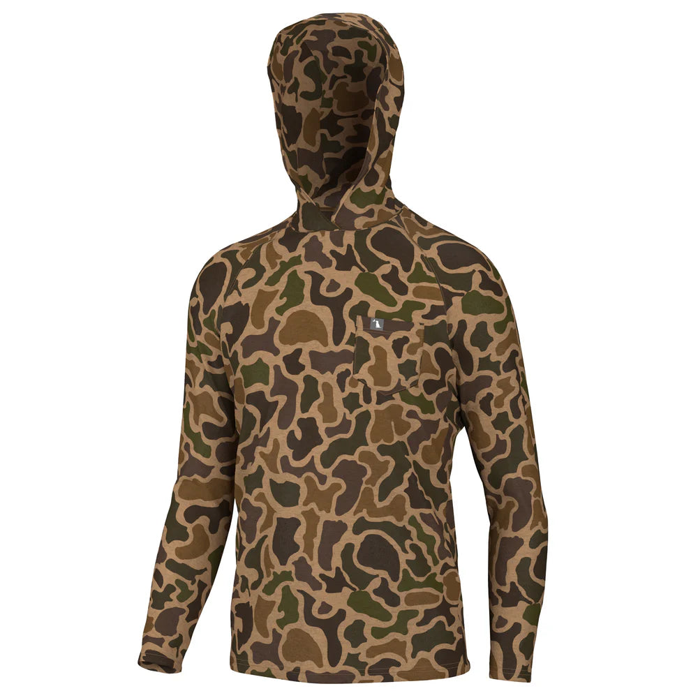 Heather Blend Hoodie- Old School Camo