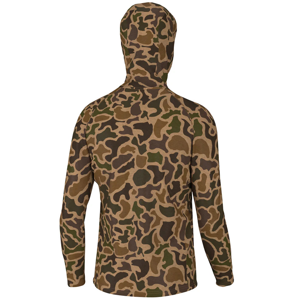 Heather Blend Hoodie- Old School Camo