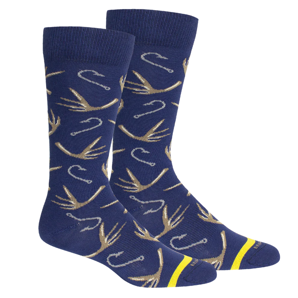 Hook and Bullet Socks- Blue