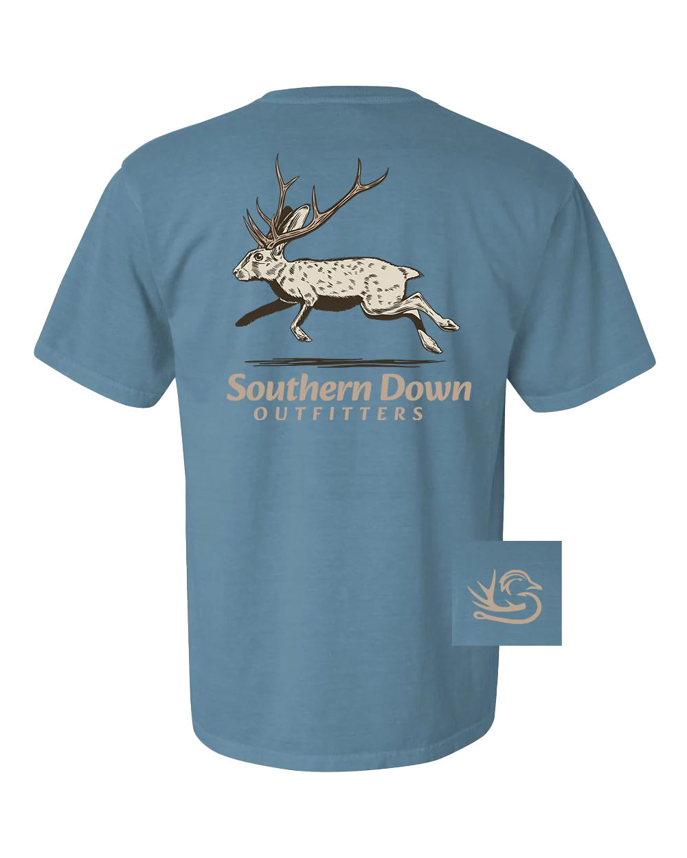 Youth Jackalope Tee- Ice Blue