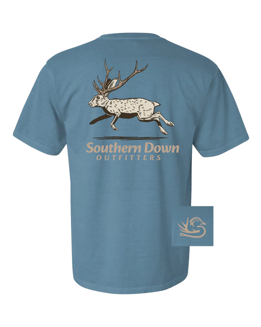 Youth Jackalope Tee- Ice Blue
