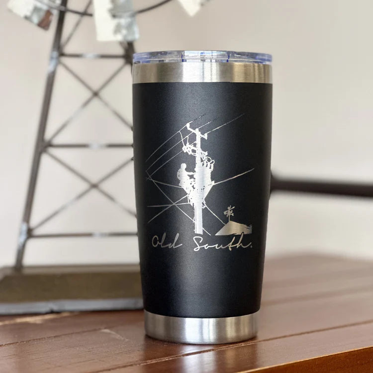 Lineman Black Tumbler