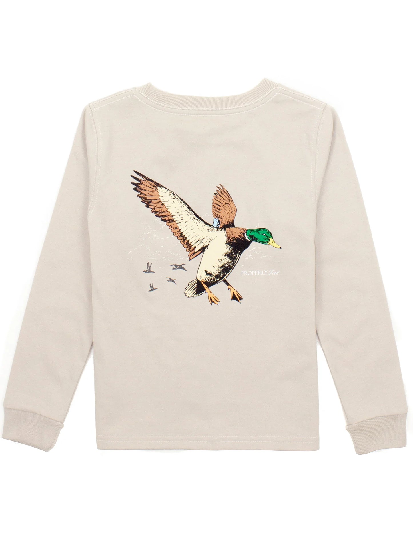 Mallard Flight Long Sleeve Tee- Linen