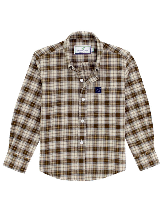 Boys Classic Flannel- Hardwood