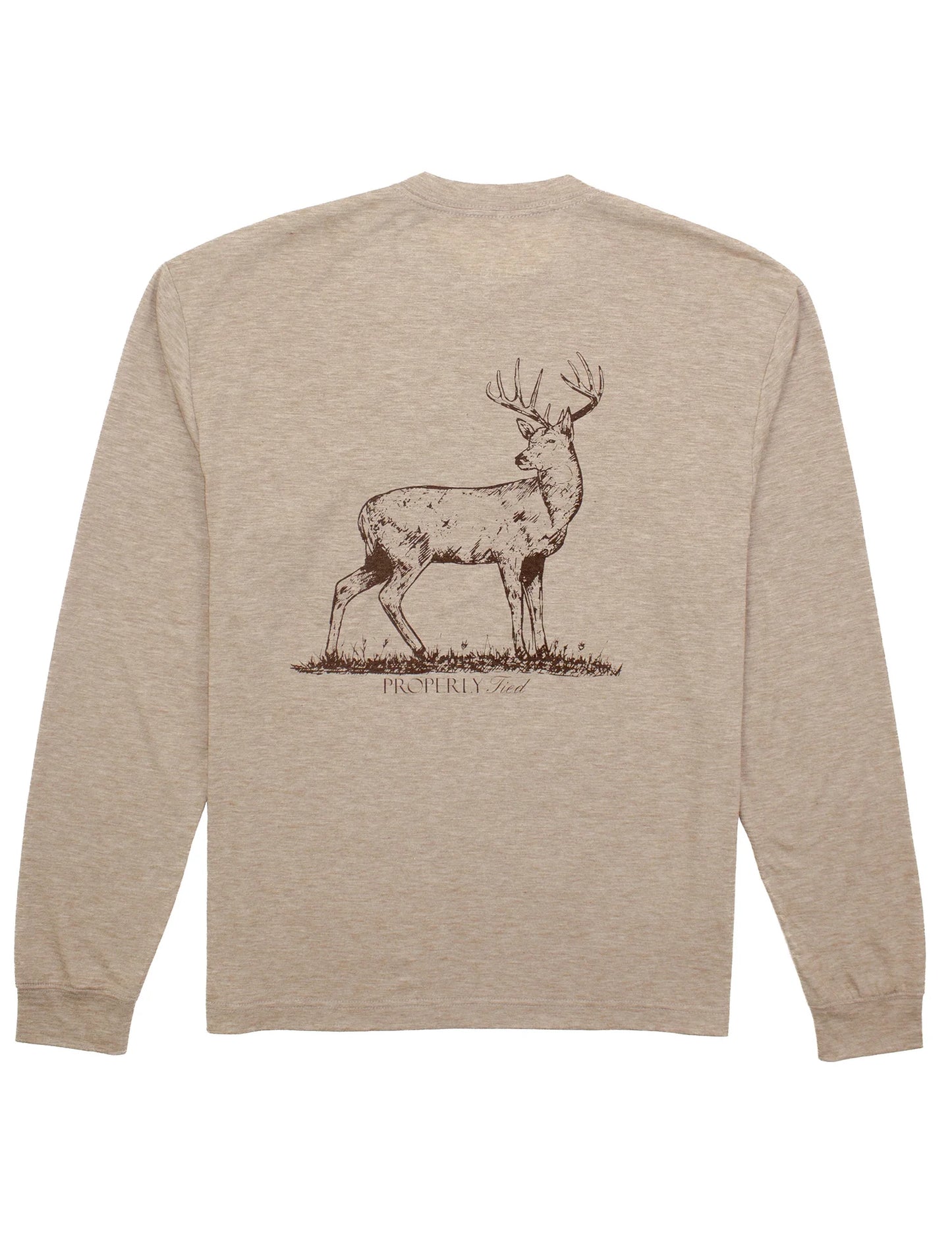 Men's Portland Pocket Tee LS Whitetail - Sand