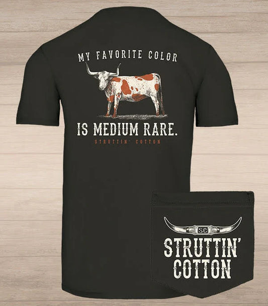 Medium Rare Tee- Charcoal