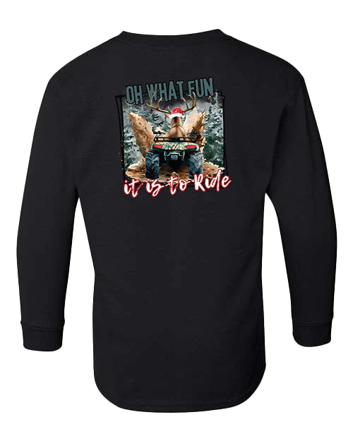 Oh What Fun Youth Tee- Black