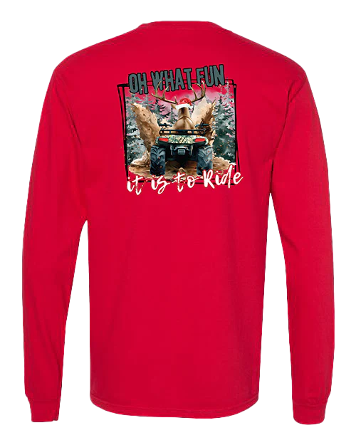 Oh What Fun Long Sleeve Tee- Red