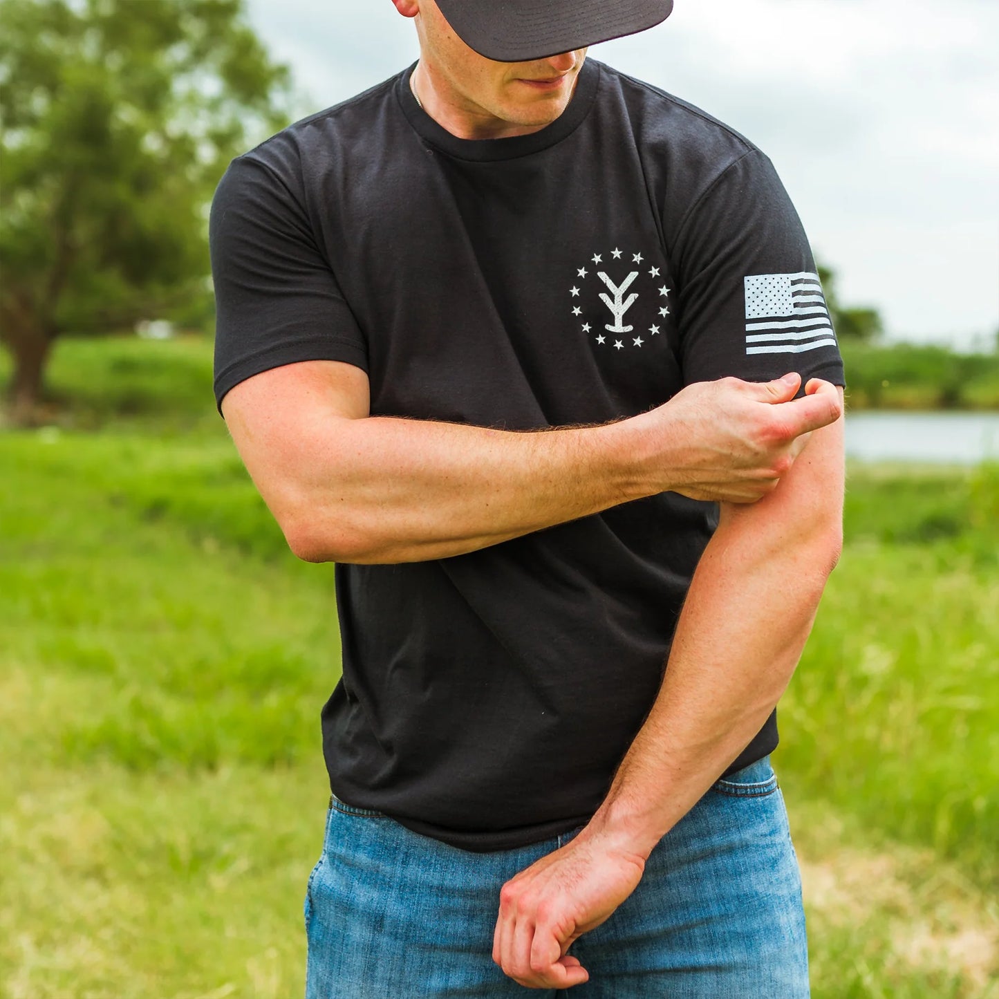 YEE YEE Patriot Tee- Black