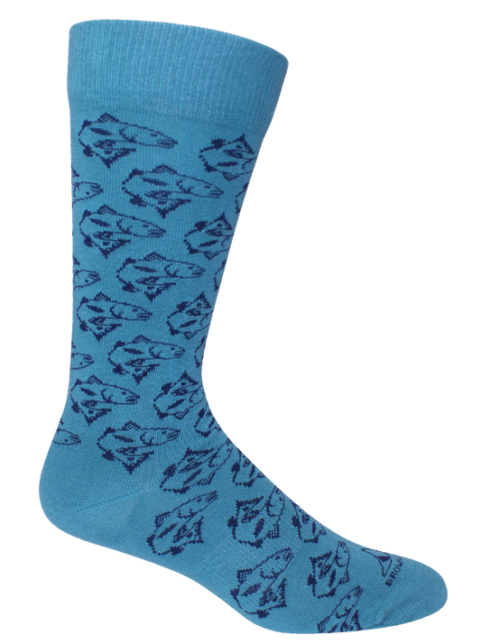Red Fish Socks- Teal