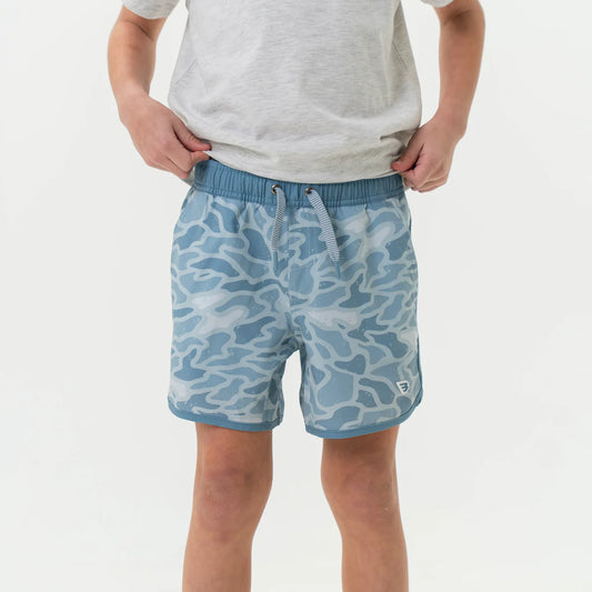 Youth Seaside Camo Swim Trunks