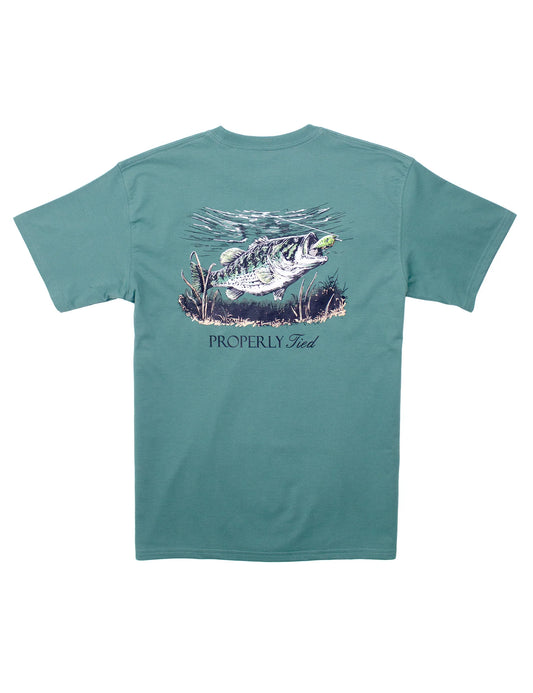 Boys Set the Hook Tee- Green