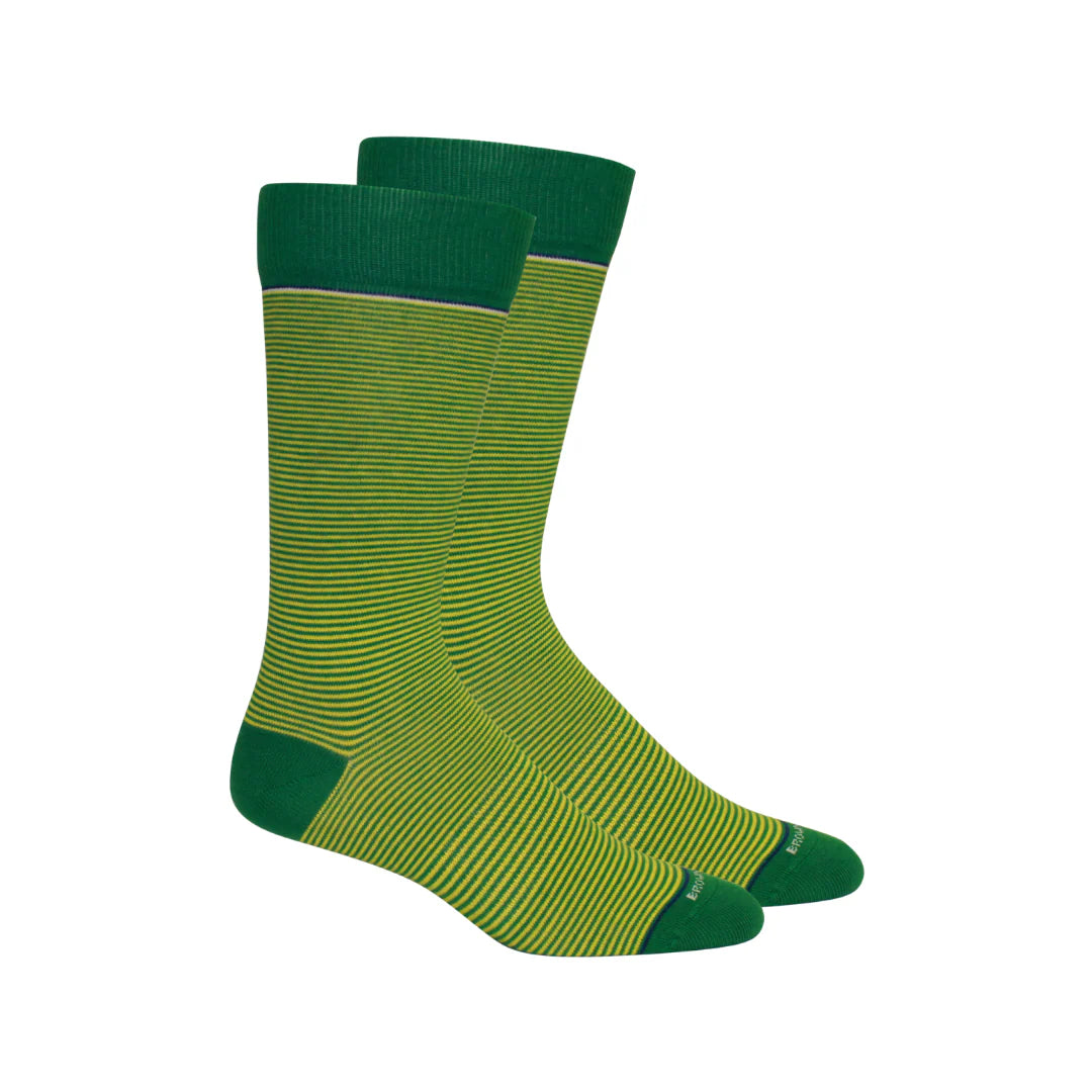 Stand Up Stripe Socks- Green and Yellow