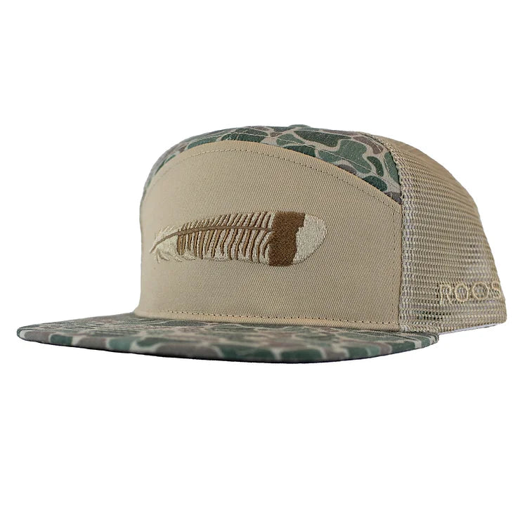 Roost Camo Turkey Feather 7 Panel Hat