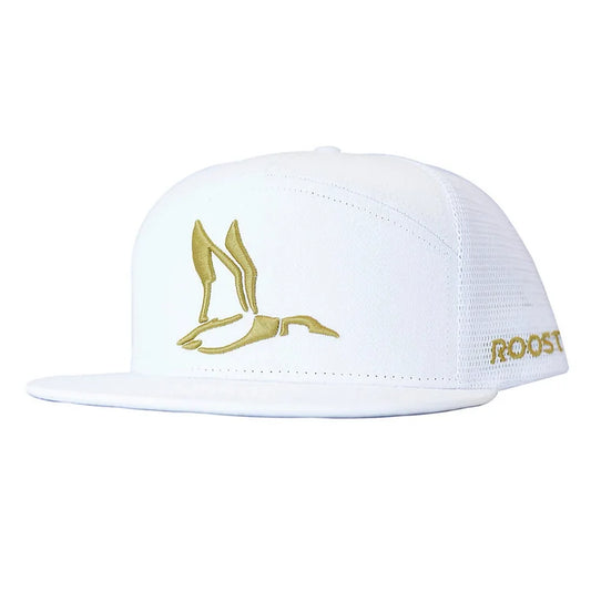 Roost Solid Duck Puff Hat- White