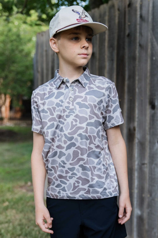 Youth Performance Polo- Deer Camo