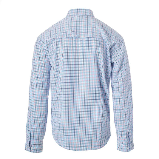 Youth Long Sleeve Button Down- Pink and Blue